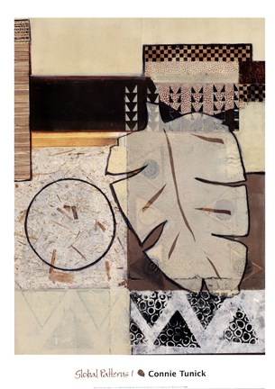 Framed Global Patterns I Print