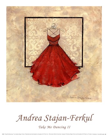 Framed Take Me Dancing II (red) Print