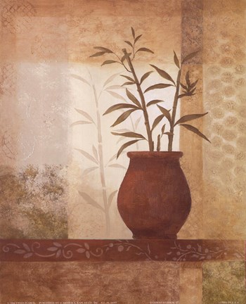 Framed Bamboo Shadow II Print