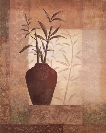 Framed Bamboo Shadow I Print