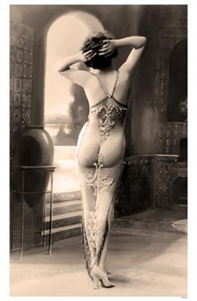 Framed French Postcard #6 Early Erotica Print