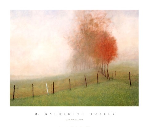 Framed One White Post Print