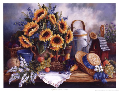 Framed Sunflowers Print