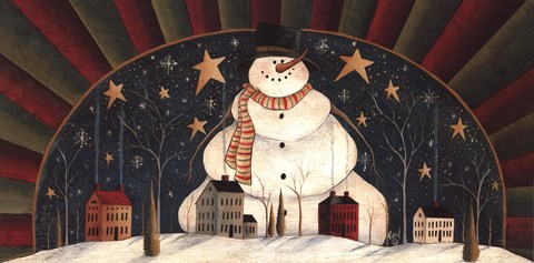 Framed Snowman Arch Print