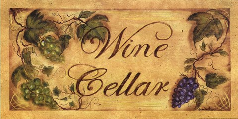 Framed Wine Cellar Vine Print