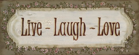 Framed Live Laugh Love Print