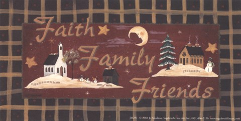 Framed Faith, Family, Friends Print