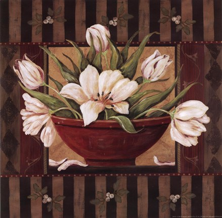 Framed Tulip Stripe Print