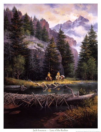 Framed Lure of Rockies Print