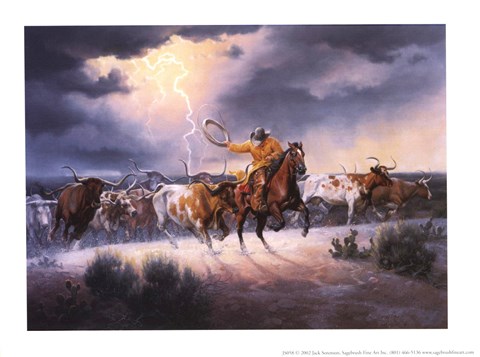 Framed Lightnin' in the Sky Print