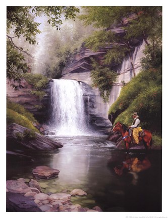 Framed Looking Glass Falls Print