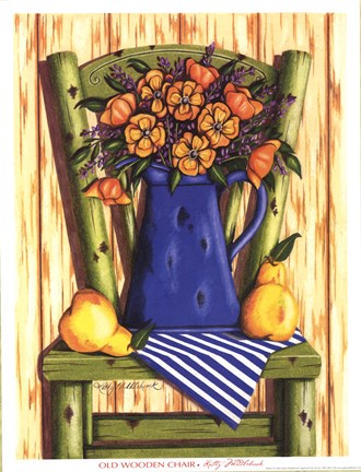 Framed Old Wooden Chair Print