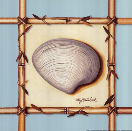 Framed Bamboo Seashell II Print