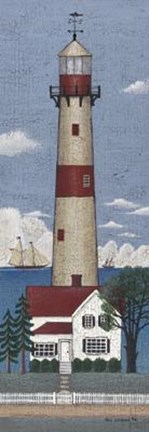 Framed Lighthouse Three Print