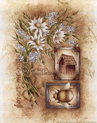 Framed Forget-Me-Nots Print