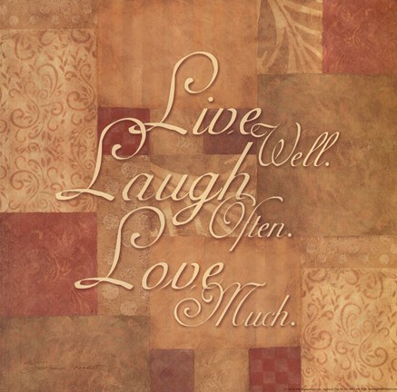 Framed Live Well, Laugh Often, Love Much Print