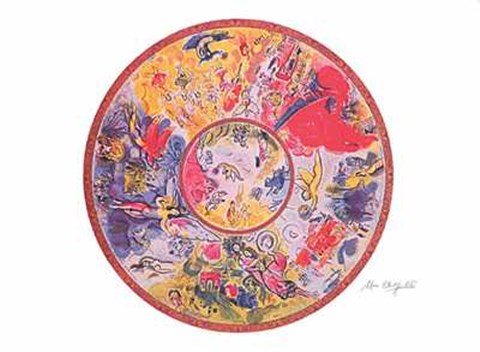 Framed Paris Opera Ceiling Print