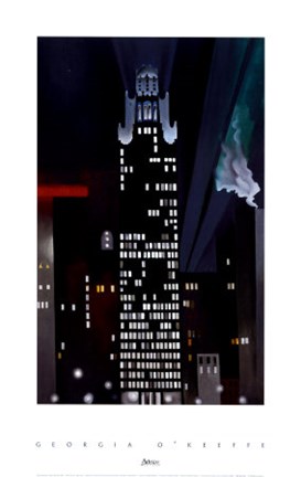 Framed Radiator Building-Night New York-1927 Print