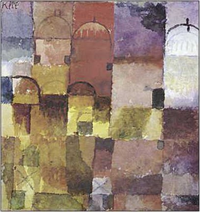 Framed Red and White Domes Print