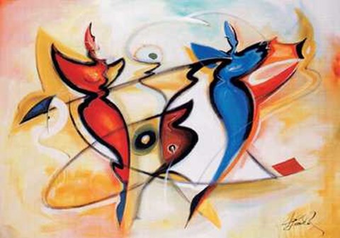 Framed Dancing Angels Print