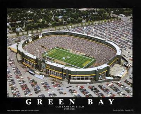 Framed Green Bay, Wisconsin - Old Lambeau Field Print
