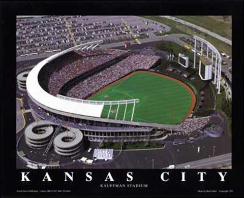 Framed Kansas City - Royals At Kauffman Stadium Print
