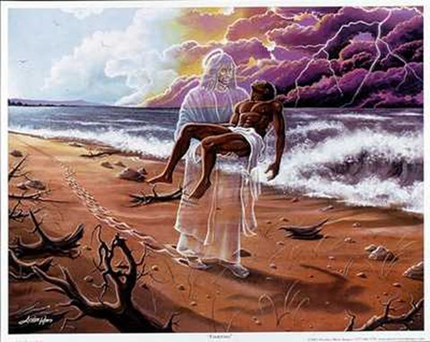 Framed Footprints (Male) Print