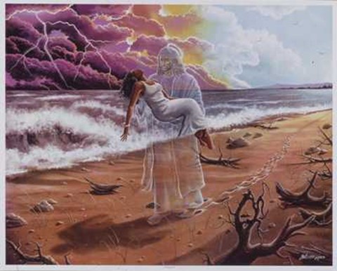 Framed Footprints (Female) Print