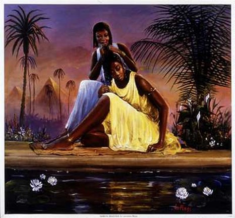 Framed Nubian Maidens Print