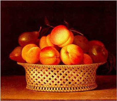 Framed Bowl of Peaches 1818 Print