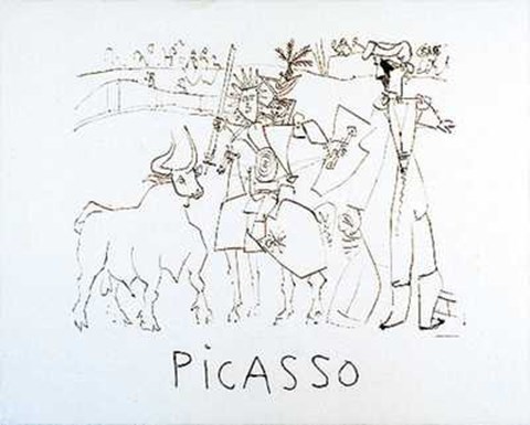 Framed Bullfight (Litho) Print