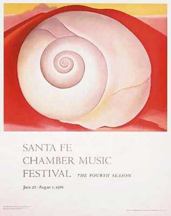 Framed White Shell on Red Earth Print