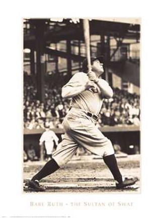 Framed Sultan of Swat-Babe Ruth Print
