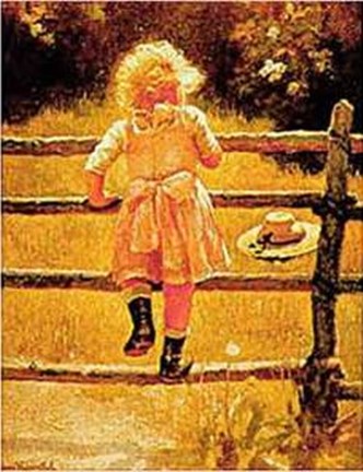 Framed Straw Hat Print