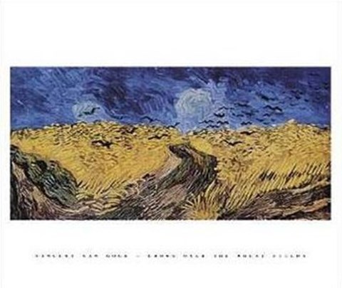 Framed Crows over the Wheat Field, Auvers,  c.1890 (Last Painting) Print