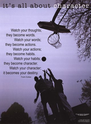 Framed Watch Your Character Print