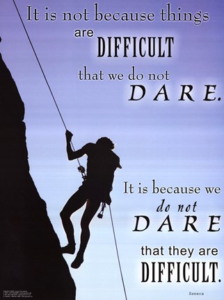 Framed Dare Poster Print