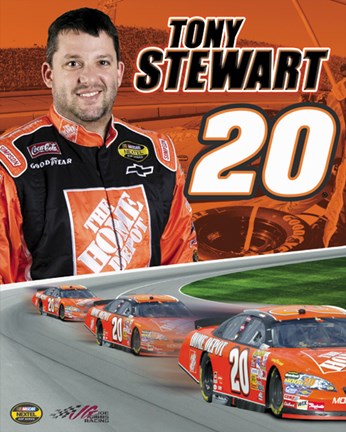 Framed Nascar Tony Stewart - 3D Motion Lenticular Print Print