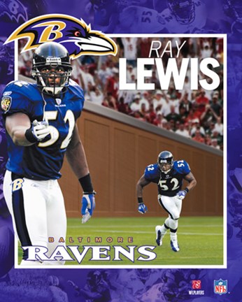 Framed NFL Ray Lewis - 3D Motion Lenticular Print Print