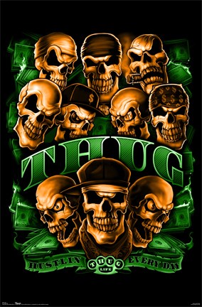 Framed Lb - Thug Life Print