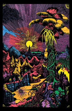 Framed Lost Horizon - Blacklight Poster Print