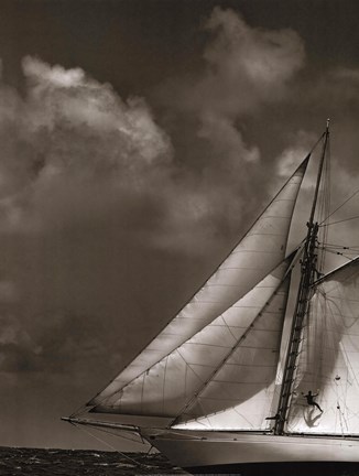 Framed Sepia Sails II Print