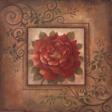 Framed Sacred Rose I Print