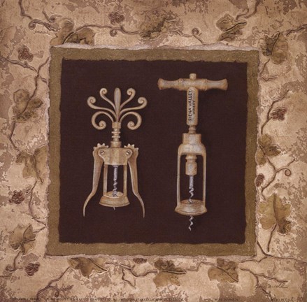 Framed Wine Divine IV Print