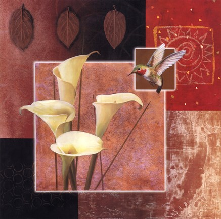 Framed Calla Lily/Butterfly Print