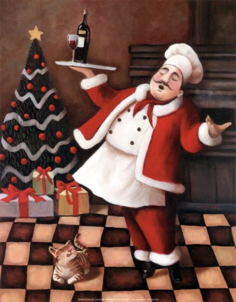 Framed Christmas Chef II Print