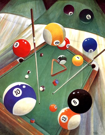Framed Billiards II Print