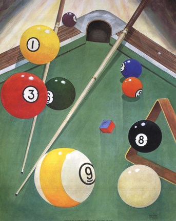 Framed Billiards I Print
