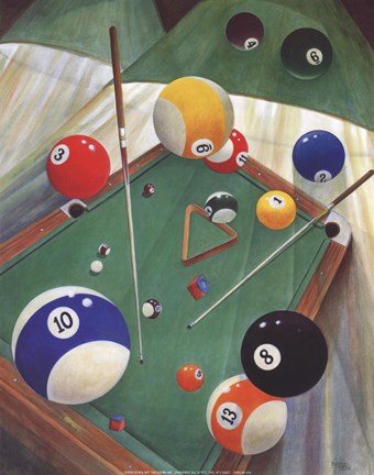 Framed Billiards II Print