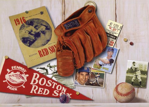 Framed Vintage Red Sox Print